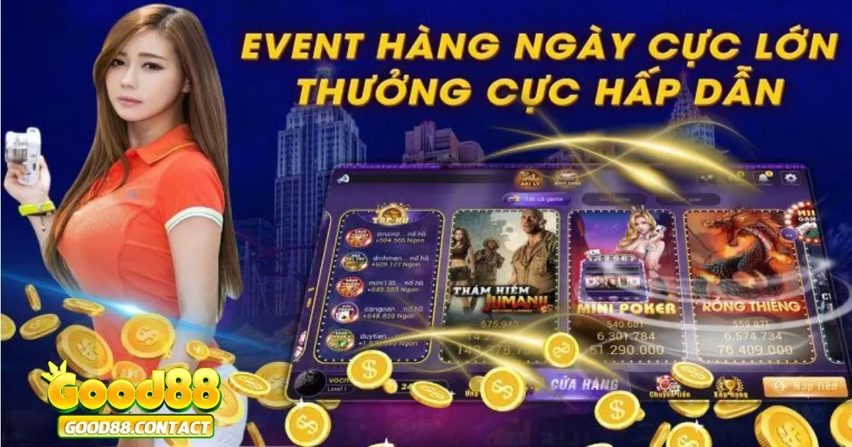 Khuyến Mãi Good88 - Ưu Đãi Bất Ngờ Mỗi Ngày 2 Hoàn tiền 0.5% hàng tuần